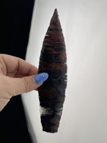 Mahaogany Obsidian Agate Basin Indian Artifact Arrowhead (1 of 5)
