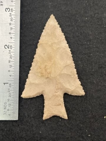 Extreemely Fine Stemmed Point Indian Artifact Arrowhead: KEY WORDS: INDIAN ARTIFACT ARTIFACTS ARROWHEAD ARROWHEADS NATIVE AMERICAN MISSISSIPPIAN QUAPAW CADDO POTTERY COINS MORGAN DOLLAR PEACE DOLLAR SILVER COINS. All coins have been Sigma tested for authent