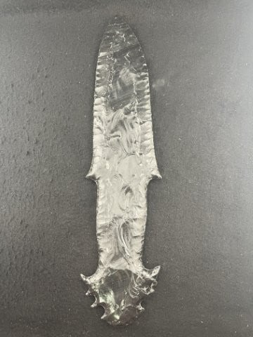 Large Obsidian Dagger Indian Artifact Arrowhead - 2