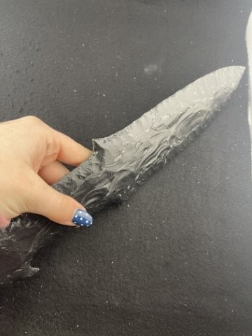 Large Obsidian Dagger Indian Artifact Arrowhead - 5