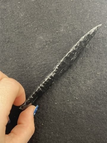 Obsidian Dagger Indian Artifact Arrowhead - 3