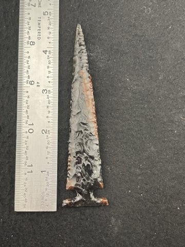 Obsidian Spear Head Indian Artifact Arrowhead: KEY WORDS: INDIAN ARTIFACT ARTIFACTS ARROWHEAD ARROWHEADS NATIVE AMERICAN MISSISSIPPIAN QUAPAW CADDO POTTERY COINS MORGAN DOLLAR PEACE DOLLAR SILVER COINS. All coins have been Sigma tested for authent