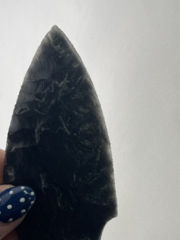 Obsidian Dagger Indian Artifact Arrowhead - 6