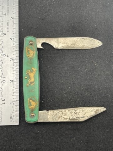 Pocket Knife: KEY WORDS: INDIAN ARTIFACT ARTIFACTS ARROWHEAD ARROWHEADS NATIVE AMERICAN MISSISSIPPIAN QUAPAW CADDO POTTERY COINS MORGAN DOLLAR PEACE DOLLAR SILVER COINS. All coins have been Sigma tested for