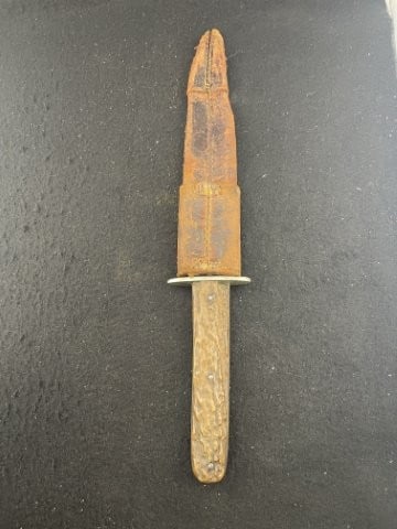 Bone Handle Knife with Leather Sheath - 2