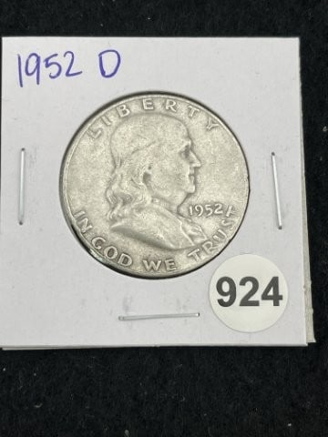 1952 D Franklin Half Dollar Silver Coin (1 of 2)