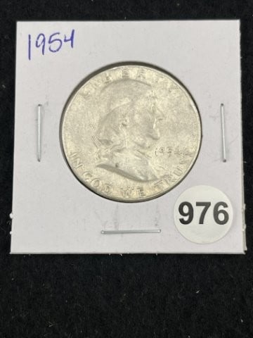 1954 Franklin Half Dollar Silver Coin (1 of 2)