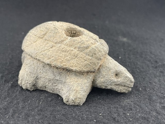 Turtle Effigy stone Pipe Indian Artifact Arrowhead (1 of 7)