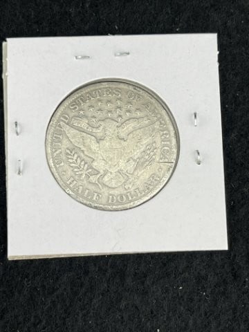 1902 Barber Half Dollar Silver Coin - 2