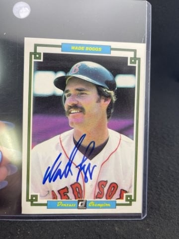 Wade Boggs Hand Signed Authentic Autograph Baseball Card: KEY WORDS: INDIAN ARTIFACT ARTIFACTS ARROWHEAD ARROWHEADS NATIVE AMERICAN MISSISSIPPIAN QUAPAW CADDO POTTERY COINS MORGAN DOLLAR PEACE DOLLAR SILVER COINS. All coins have been Sigma tested for
