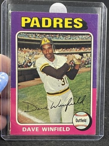 1975 Topps Dave Winfield Baseball Card: KEY WORDS: INDIAN ARTIFACT ARTIFACTS ARROWHEAD ARROWHEADS NATIVE AMERICAN MISSISSIPPIAN QUAPAW CADDO POTTERY COINS MORGAN DOLLAR PEACE DOLLAR SILVER COINS. All coins have been Sigma tested for authent