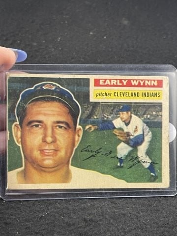 Topps Early Wynn Baseball Card: KEY WORDS: INDIAN ARTIFACT ARTIFACTS ARROWHEAD ARROWHEADS NATIVE AMERICAN MISSISSIPPIAN QUAPAW CADDO POTTERY COINS MORGAN DOLLAR PEACE DOLLAR SILVER COINS. All coins have been Sigma tested for authent