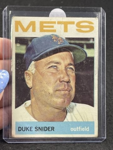 1964 Topps Duke Snider Baseball Card: KEY WORDS: INDIAN ARTIFACT ARTIFACTS ARROWHEAD ARROWHEADS NATIVE AMERICAN MISSISSIPPIAN QUAPAW CADDO POTTERY COINS MORGAN DOLLAR PEACE DOLLAR SILVER COINS. All coins have been Sigma tested for authent