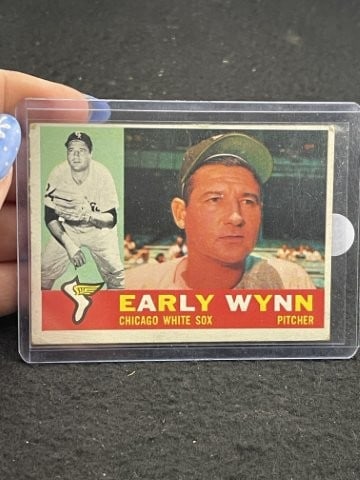 Early Wynn Baseball Card: KEY WORDS: INDIAN ARTIFACT ARTIFACTS ARROWHEAD ARROWHEADS NATIVE AMERICAN MISSISSIPPIAN QUAPAW CADDO POTTERY COINS MORGAN DOLLAR PEACE DOLLAR SILVER COINS. All coins have been Sigma tested for authent
