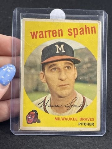 1959 Topps Warren Spahn Baseball Card (1 of 2)
