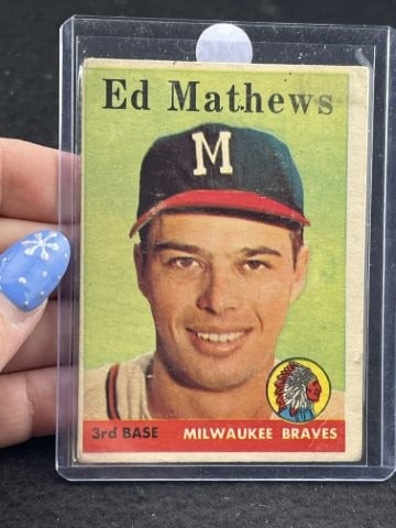 Topps Ed Mathews Baseball Card (1 of 2)