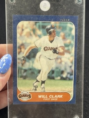 Fleer Will Clark Baseball Card: KEY WORDS: INDIAN ARTIFACT ARTIFACTS ARROWHEAD ARROWHEADS NATIVE AMERICAN MISSISSIPPIAN QUAPAW CADDO POTTERY COINS MORGAN DOLLAR PEACE DOLLAR SILVER COINS. All coins have been Sigma tested for authent