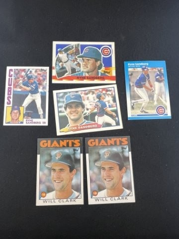 1984 Topps Ryne Sandberg, 1988 Topps Ryne Sandberg, 1990 Topps Ryne Sandberg, 1987 Fleer Ryne (1 of 2)