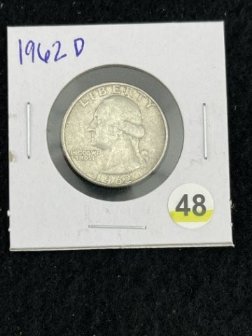 1962 D Washington Quarter Silver Coin (1 of 2)