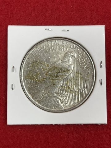 1922 Peace Silver Dollar Coin - 2