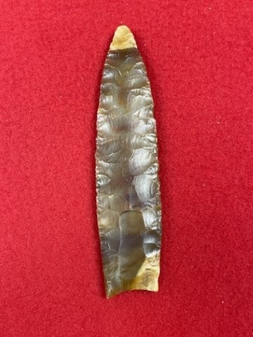 5 & 1/8" Clovis exceptionally made beautiful material Indian Artifact Arrowhead - 2