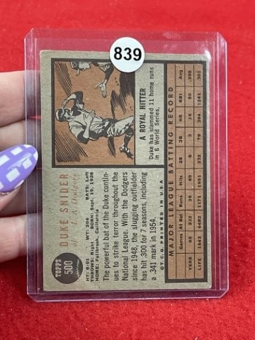 Topps Duke Snider Baseball Card - 2