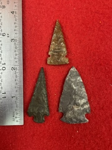 Group of very nice Arrow Points Indian Artifact Arrowhead: KEY WORDS: INDIAN ARTIFACT ARTIFACTS ARROWHEAD ARROWHEADS NATIVE AMERICAN MISSISSIPPIAN QUAPAW CADDO POTTERY COINS MORGAN DOLLAR PEACE DOLLAR SILVER COINS. All coins have been Sigma tested for authent