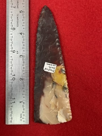 5 & 1/8" Stanfield Knife from Oklahoma beautiful color & workmanship Indian Artifact Arrowhead (1 of 4)