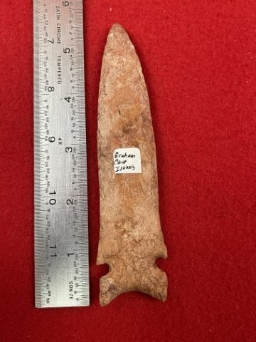 5 & 3/8" Graham Cave from Illinois Indian Artifact Arrowhead (1 of 3)