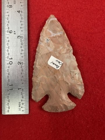 3 & 5/8" Dovetail from Ohio Indian Artifact Arrowhead: KEY WORDS: INDIAN ARTIFACT ARTIFACTS ARROWHEAD ARROWHEADS NATIVE AMERICAN MISSISSIPPIAN QUAPAW CADDO POTTERY COINS MORGAN DOLLAR PEACE DOLLAR SILVER COINS. All coins have been Sigma tested for authent