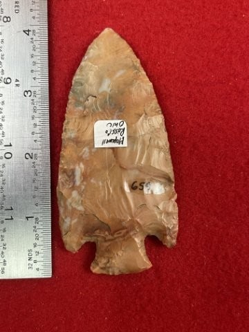 3 & 7/8" Hopewell from Ross County, Ohio Indian Artifact Arrowhead (1 of 3)