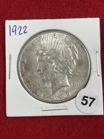 1922 Peace Silver Dollar Coin (1 of 2)