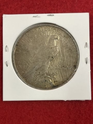 1923 Peace Silver Dollar Coin - 2