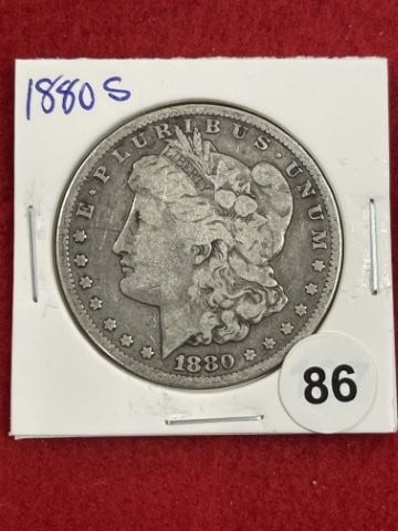 1880 S Morgan Silver Dollar Coin (1 of 2)