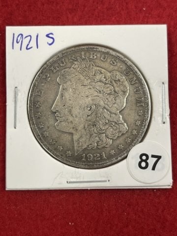 1921 S Morgan Silver Dollar Coin: KEY WORDS: INDIAN ARTIFACT ARTIFACTS ARROWHEAD ARROWHEADS NATIVE AMERICAN MISSISSIPPIAN QUAPAW CADDO POTTERY COINS MORGAN DOLLAR PEACE DOLLAR SILVER COINS. All coins have been Sigma tested for authent
