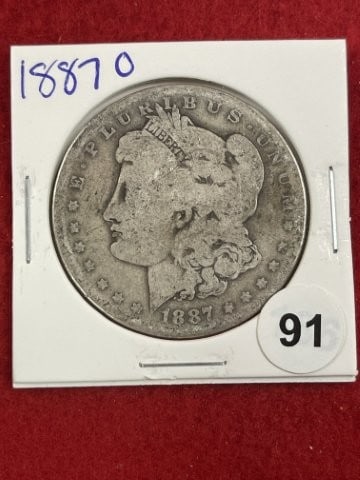 1887 O Morgan Silver Dollar Coin (1 of 2)