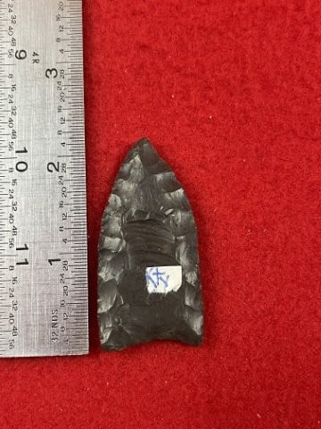 2 & 1/8" Clovis from Kentucky Indian Artifact Arrowhead: KEY WORDS: INDIAN ARTIFACT ARTIFACTS ARROWHEAD ARROWHEADS NATIVE AMERICAN MISSISSIPPIAN QUAPAW CADDO POTTERY COINS MORGAN DOLLAR PEACE DOLLAR SILVER COINS. All coins have been Sigma tested for authent