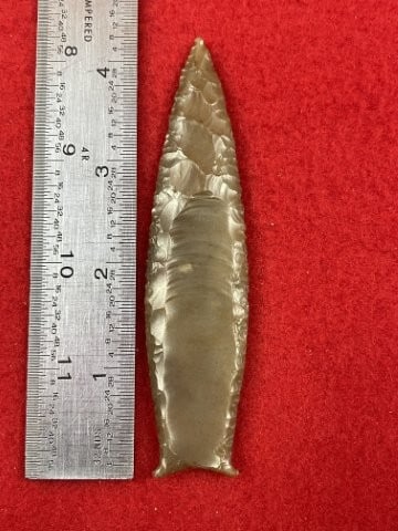 4 & 1/4" Cumberland beautiful flutes on both sides made of carter cave looks like Indian Artifact (1 of 4)