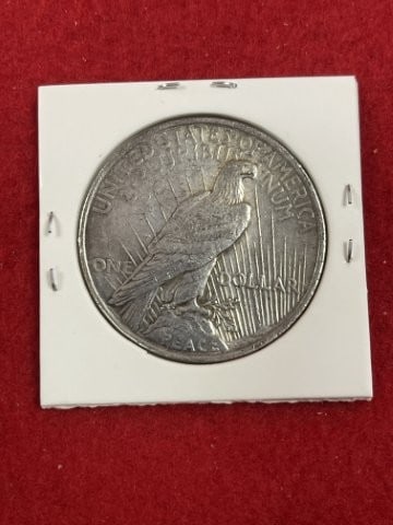 1922 Peace Silver Dollar Coin - 2