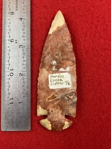 4 & 1/8" Dovetail from Tennessee Indian Artifact Arrowhead (1 of 4)