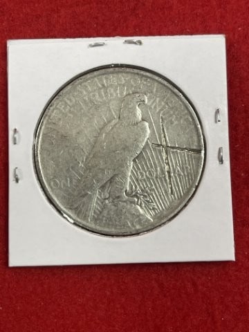 1922 Peace Silver Dollar Coin - 2