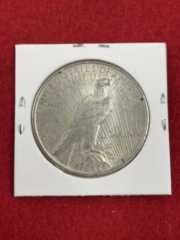 1924 Peace Silver Dollar Coin - 2
