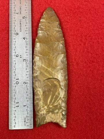 5 & 3/8" Clovis fluted on both sides Indian Artifact Arrowhead (1 of 4)