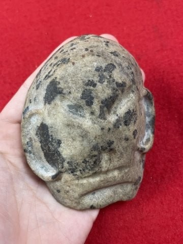 Human Face Effigy Indian Artifact Arrowhead - 4