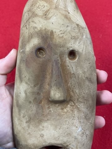 Stone Face Effigy Indian Artifact Arrowhead - 4