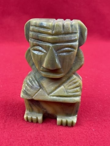 Pre-Columbian Jade Human Effigy Indian Artifact Arrowhead: KEY WORDS: INDIAN ARTIFACT ARTIFACTS ARROWHEAD ARROWHEADS NATIVE AMERICAN MISSISSIPPIAN QUAPAW CADDO POTTERY COINS MORGAN DOLLAR PEACE DOLLAR SILVER COINS. All coins have been Sigma tested for authent