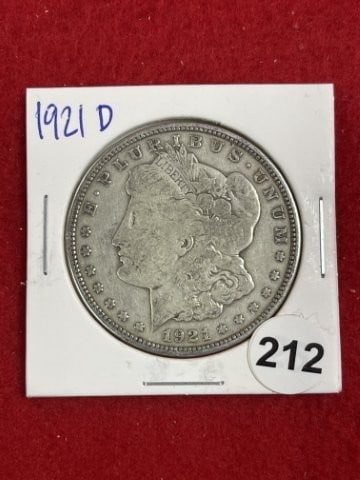 1921 D Morgan Silver Dollar Coin: KEY WORDS: INDIAN ARTIFACT ARTIFACTS ARROWHEAD ARROWHEADS NATIVE AMERICAN MISSISSIPPIAN QUAPAW CADDO POTTERY COINS MORGAN DOLLAR PEACE DOLLAR SILVER COINS. All coins have been Sigma tested for