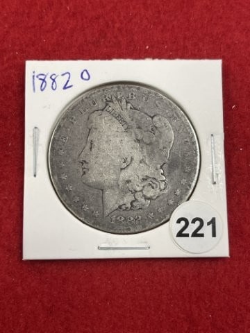 1882 O Morgan Silver Dollar Coin: KEY WORDS: INDIAN ARTIFACT ARTIFACTS ARROWHEAD ARROWHEADS NATIVE AMERICAN MISSISSIPPIAN QUAPAW CADDO POTTERY COINS MORGAN DOLLAR PEACE DOLLAR SILVER COINS. All coins have been Sigma tested for