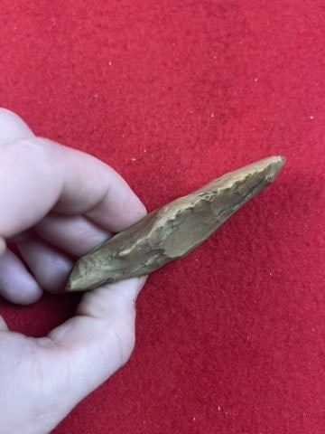 Stone Square Stem Indian Artifact Arrowhead - 3