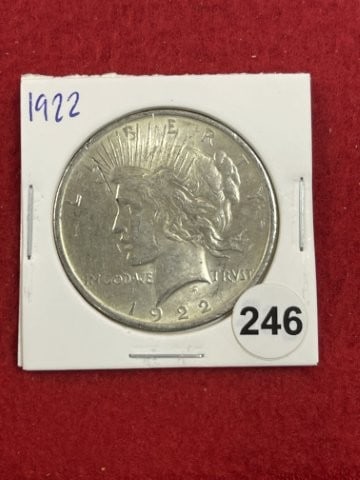 1922 Peace Silver Dollar Coin (1 of 2)